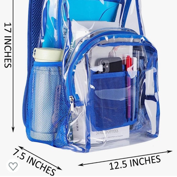 Vorspack clear backpack blue - Picture 2 of 9